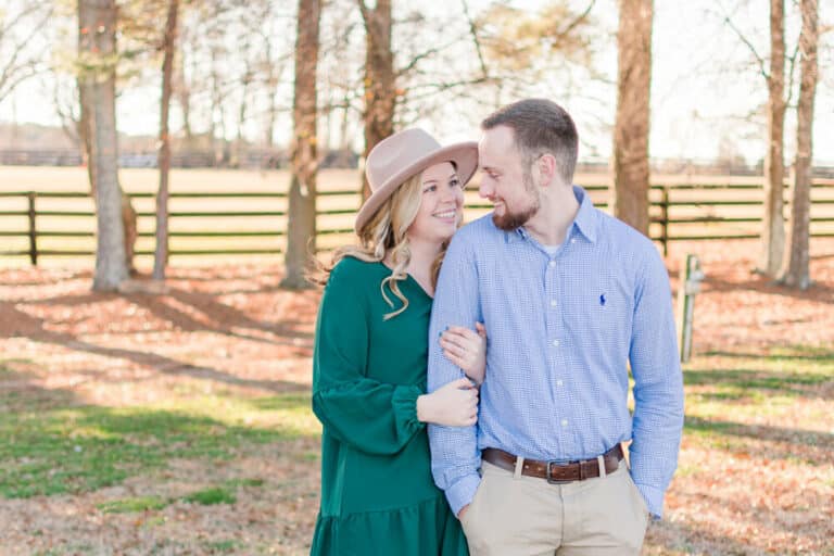 Sugg Farm Engagement in Holly Springs, NC